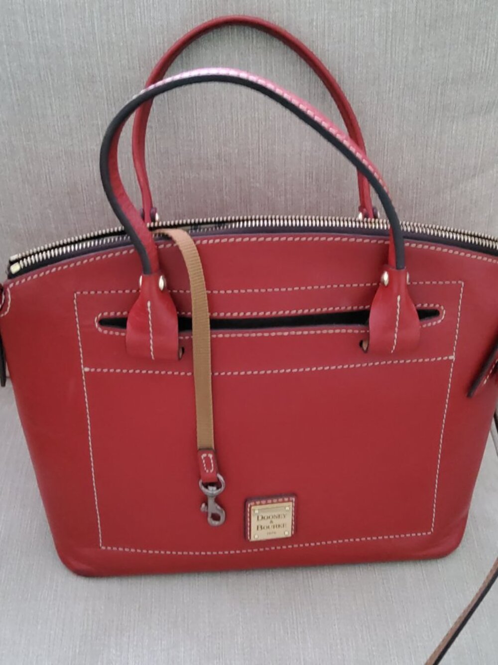 Dooney & Bourke Vachetta Red leather Top Handle Crossbody Tote